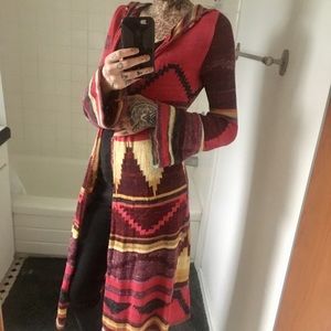 Free People Bohemian Long Sweater